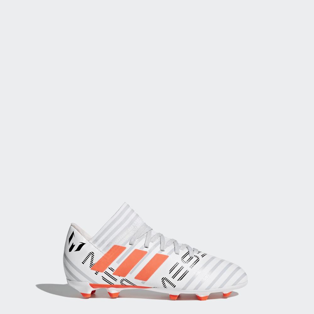 Ghete Fotbal Adidas Nemeziz Messi 17.3 Firm Ground Fete Romania - Albi/Portocalii/Gri BY2412